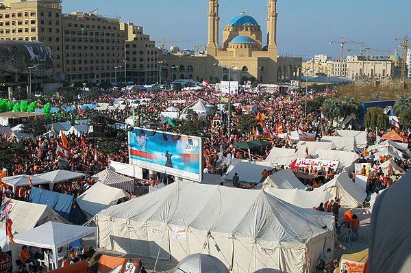 A December 2006 anti-government rally in Beirut