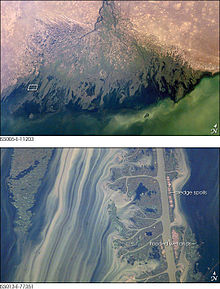 Il delta del Volga dal satellite.