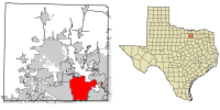 Denton County Texas Incorporated Areas Lewisville highlighted.svg