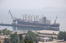 A North Korean cargo ship at the dock in Nampo Dock No. 2. Nampo, North Korea.jpg