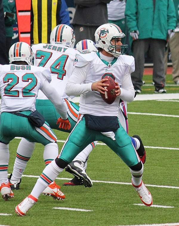 Moore with the Dolphins in 2012