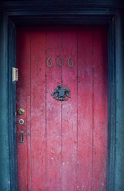 Door of a house in the French Quarter neighborhood, New Orleans, USA