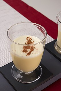 Eggnog Sweetened dairy-based beverage