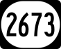 Kentucky Route 2673 marker