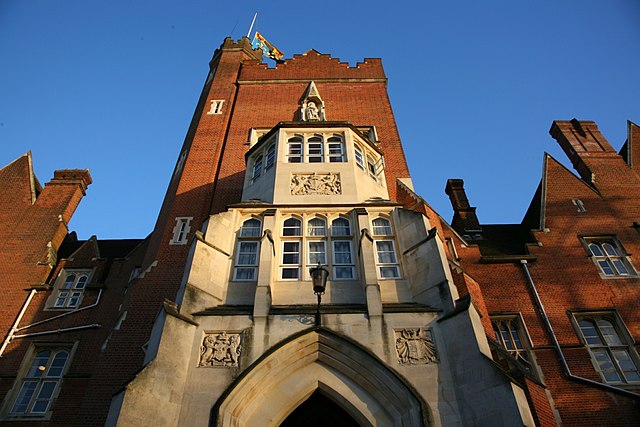 The Grade II listed Tower and main building, demonstrating the architectural theme of a large number of the buildings on campus.