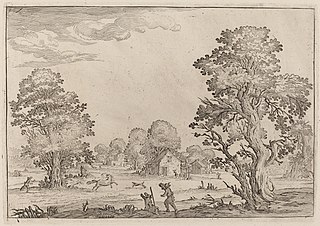 Landscape with Runaway Horses