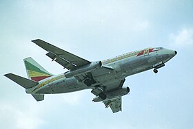 Un Boeing 737-200 d'Ethiopian Airlines, similaire à celui impliqué dans l'accident.