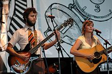 Sam Quinn und Jill Andrews von allen Feldern beim Festival Essex in Concord, NC