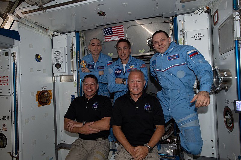 File:Expedition 63 inflight crew portrait inclusive SpaceX Demo-2 crew.jpg