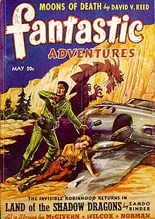 Binder's novella Land of the Shadow Dragons was the cover story in the May 1941 issue of Fantastic adventures