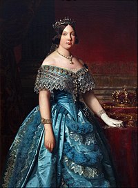 Portrait d'Isabelle II d'Espagne.