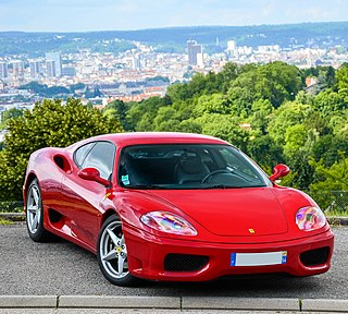 Ferrari 360 V8 sports car, successor to the F355, produced by Italian automobile manufacturer Ferrari