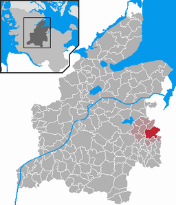 Läget för kommunen Flintbek i Kreis Rendsburg-Eckernförde