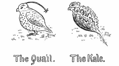 The Quail. The Kale.