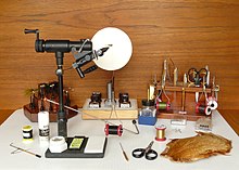 Fly tying workbench Fly dresser's workbench.JPG