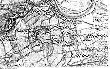 Leutewitz und seine Nachbardörfer auf einer Karte aus dem 19. Jahrhundert