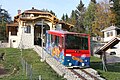 Funiculaire de Chaumont quittant Chaumont