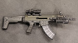 <span class="mw-page-title-main">CZ 807</span> Czech modular dual-calibre assault rifle