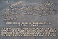 Eine Gedenktafel in den Rheinanlagen erinnert an die Schiffbrücke