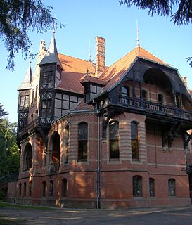 Jagdschloss schloss set in a wildlife park or a hunting area