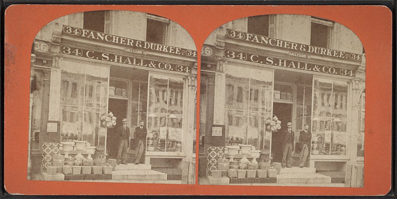 File:General store (by Fancher & Durkee, successors to C.S. Hall & Co.), 34 Court St., Binghamton, N.Y, from Robert N. Dennis collection of stereoscopic views.jpg