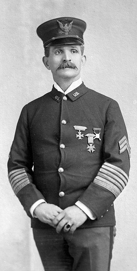 John Martin wearing the US Army uniform, c. 1904