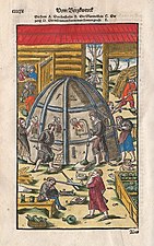 Glass furnace with workers Agricola 1580.jpg