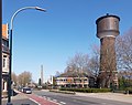 Gogh, straatzicht Klever Strasse met monumentale watertoren