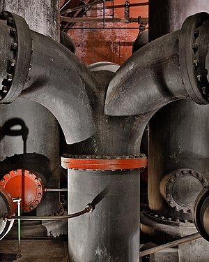 Tubes at Great Engines Hall, Metropolitan Waterworks Museum (former Chestnut Hill Pumping Station), Boston