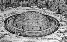 Pedro Menendez de Aviles moved his colony to the settlement of the Seloy tribe of the Timucua. Their chief gave them the Great House, a huge circular or oval thatched structure able to hold several hundred people. Around this meeting house the Spanish dug a moat and added fortifications. Great house of Seloy.jpg