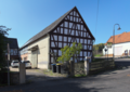 English: Half-timbered building in Heisters Steinfurter Strasse 4, Heisters, Grebenhain, Hesse, Germany This is a picture of the Hessian Kulturdenkmal (cultural monument) with the ID Unknown? (Wikidata)