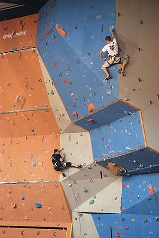 <span class="mw-page-title-main">Climbing wall</span> Artificial rock climbing wall