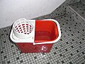 HK plastic product - Good friend of Mop at work 膠桶 plastic bucket in red July-2012.JPG