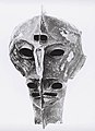 Sculpture of a head, year 1960, h. 48 cm, platinum sheet