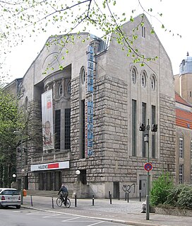 The Hebbel-Theater is a historic theatre building for plays in Berlin-Kreuzberg, Germany. It has been a venue of the company Hebbel am Ufer (HAU) from 2003.
