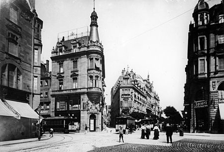 Heilbronn Kaiserstraße und Kiliansplatz um 1900