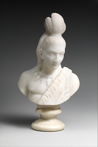 Hiawatha, an 1868 marble statue by Edmonia Lewis now on display at the Metropolitan Museum of Art