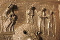 Detalj vrata s motivom Poklonstva kraljeva, brončana vrata, Katedrale u Hildesheimu, Njemačka, rano 11. stoljeće.