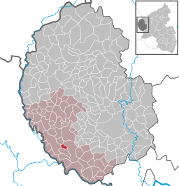 Läget för Hommerdingen i Eifelkreis Bitburg-Prüm