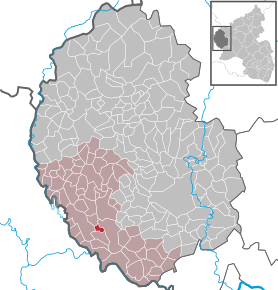 Poziția Hommerdingen pe harta districtului Eifelkreis Bitburg-Prüm