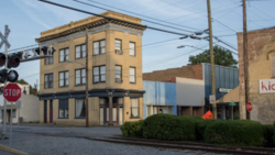 Hurst Building, Robersonville's tallest building, located on Main Street