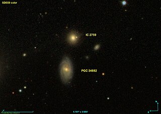 <span class="mw-page-title-main">IC 2759</span> Elliptical galaxy in the constellation of Leo