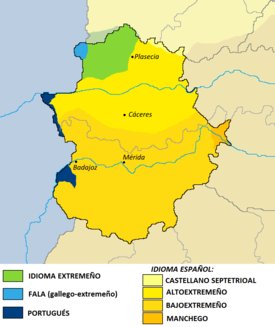 Extremaduran puhuma-alue vihreällä Espanjan ja Portugalin rajalla