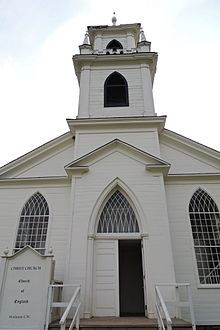 Christ Church, formerly located in Moulinette, now located in Upper Canada Village. Iglesia - Upper Village Canada (10094372286).jpg