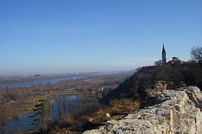 Від на горад Бачка-Паланка, раку Дунай і памежны мост з горада Ілак (Харватыя)