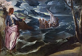 Jacopo Tintoretto - Kristus di Laut Galilea - WGA22616.jpg