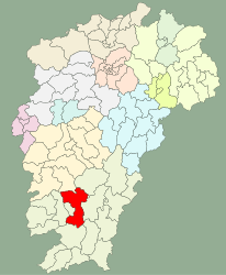 Distretto di Ganxian – Mappa