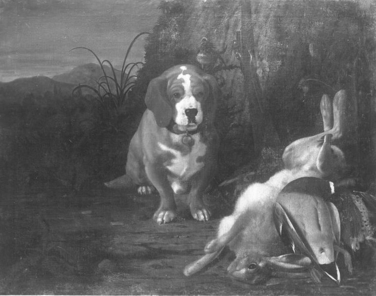 File:Johann Jacob Marchand - Dachshund mit totem Hasen und Wildente - 6076 - Bavarian State Painting Collections.jpg