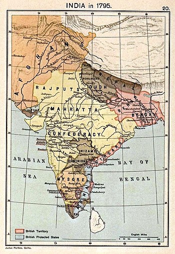 Map of Oudh state in 1795.