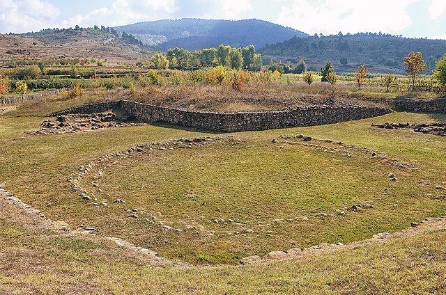 The remains of the Kamenica Tumulus in the county of Korçë.